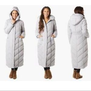 Steve madden Women's Maxi Puffer Steel Grey Size:L